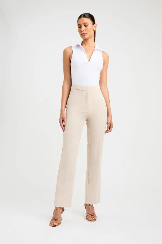 Soft linen pants for summer-Oyster Tapered Pant