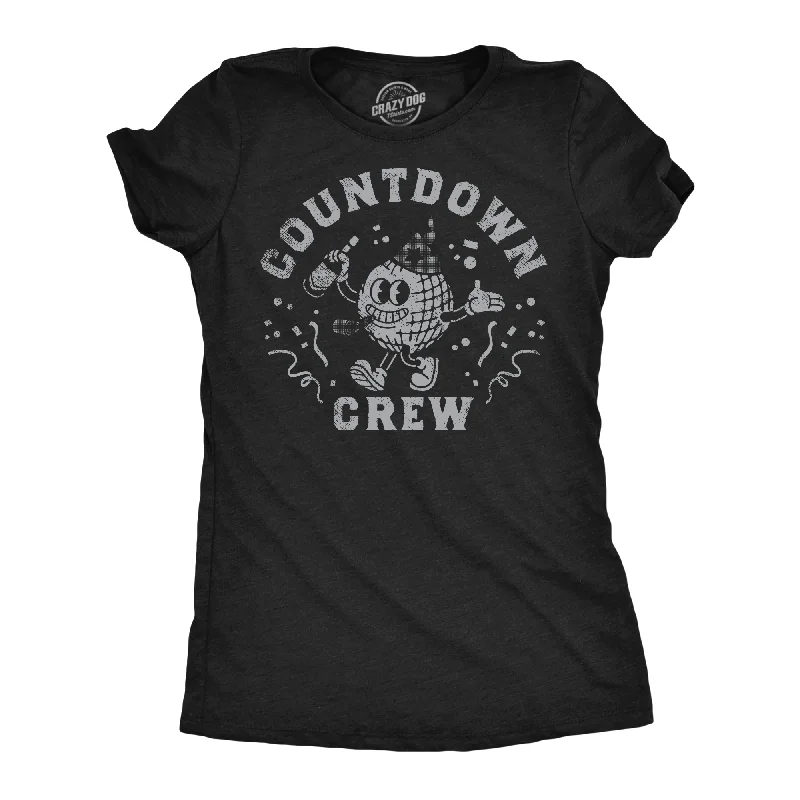 Designer denim shorts for summer-Countdown Crew Women's T Shirt