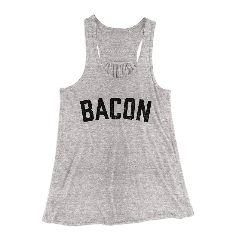 Designer cocktail dresses for events-Bacon Women's Flowey Tank Top