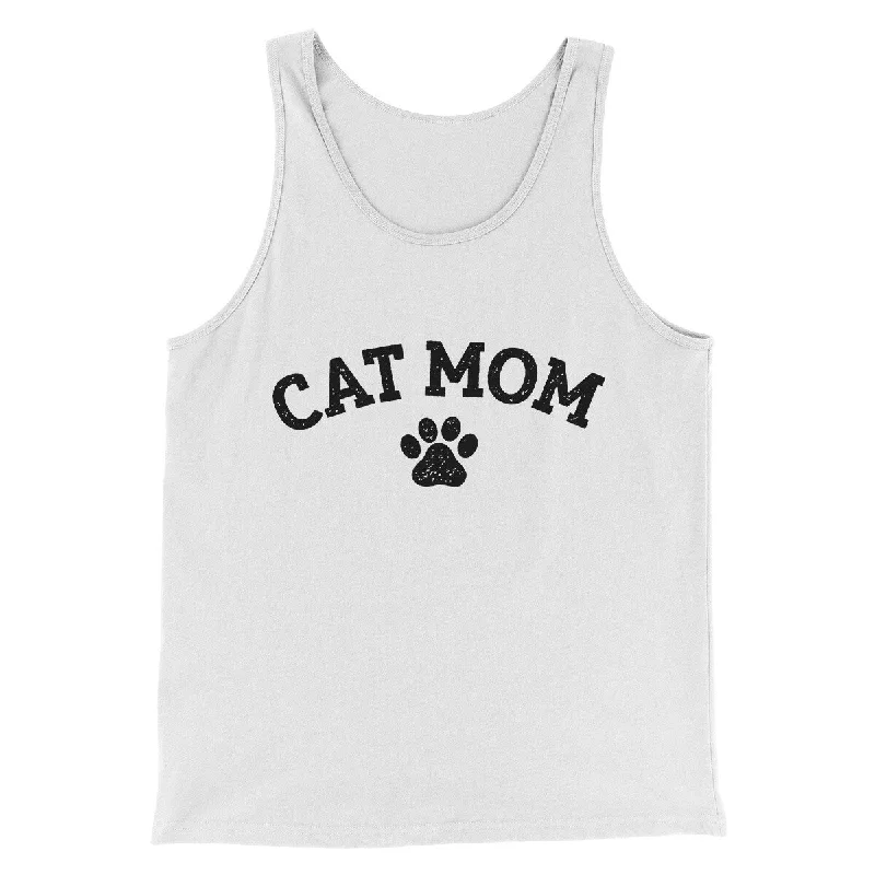 Casual tank tops for summer-Cat Mom Men/Unisex Tank Top