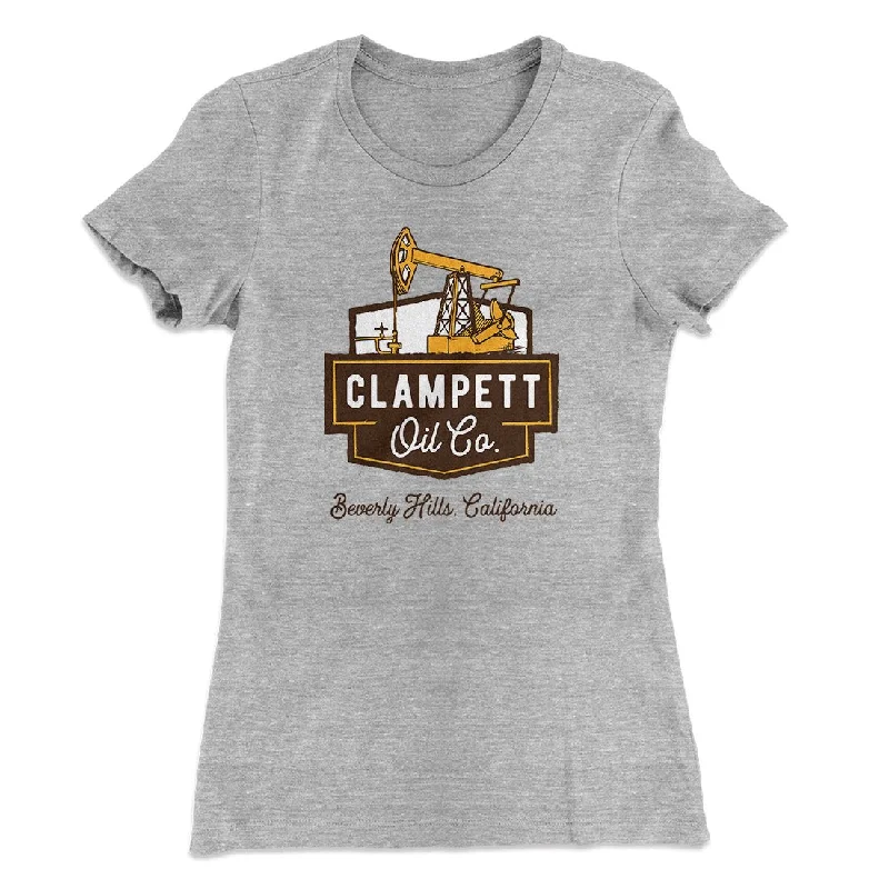 Chic leather pants for women-Clampett Oil Co. Women's T-Shirt