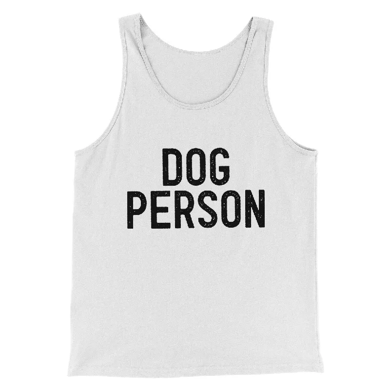 Designer cocktail dresses for events-Dog Person Men/Unisex Tank Top