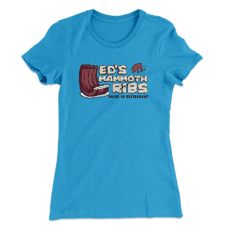 Designer blouses with lace details-Ed's Mammoth Ribs Women's T-Shirt