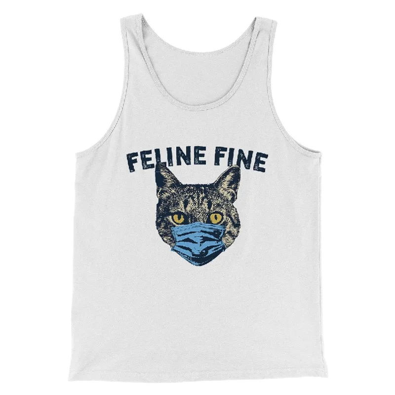 Elegant midi dresses for women-Feline Fine Men/Unisex Tank Top