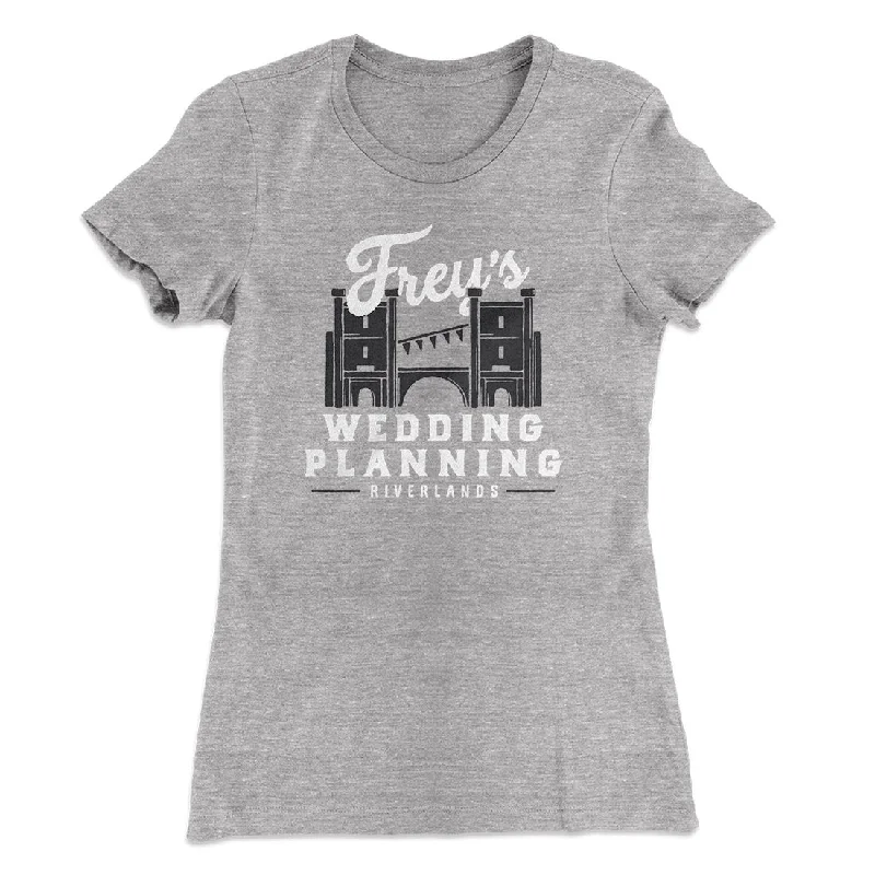 Designer evening dresses with sequins-Frey's Wedding Planning Women's T-Shirt