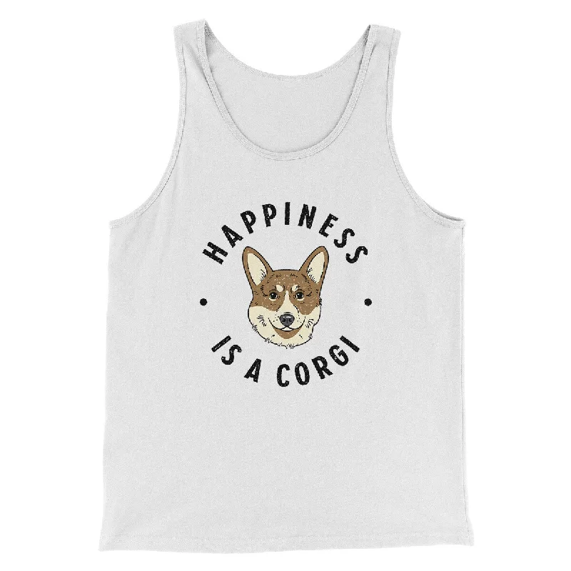 High-quality yoga pants for women-Happiness Is A Corgi Men/Unisex Tank Top