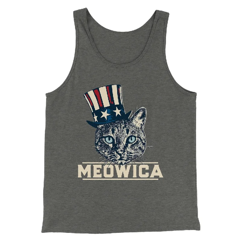 Affordable activewear for women-Meowica Men/Unisex Tank Top