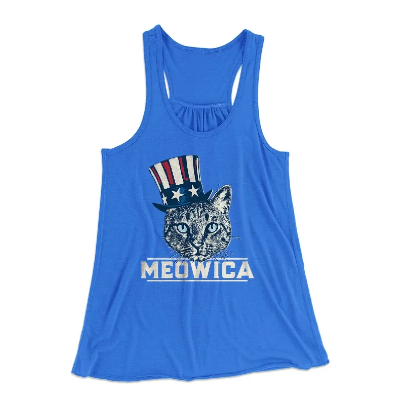 Boho maxi skirts for summer-Meowica Women's Flowey Tank Top