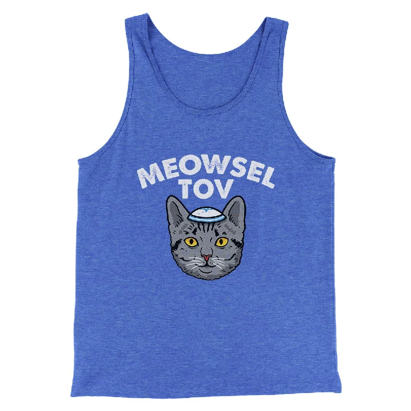 Lightweight summer jackets for women-Meowsel Tov Funny Hanukkah Men/Unisex Tank Top