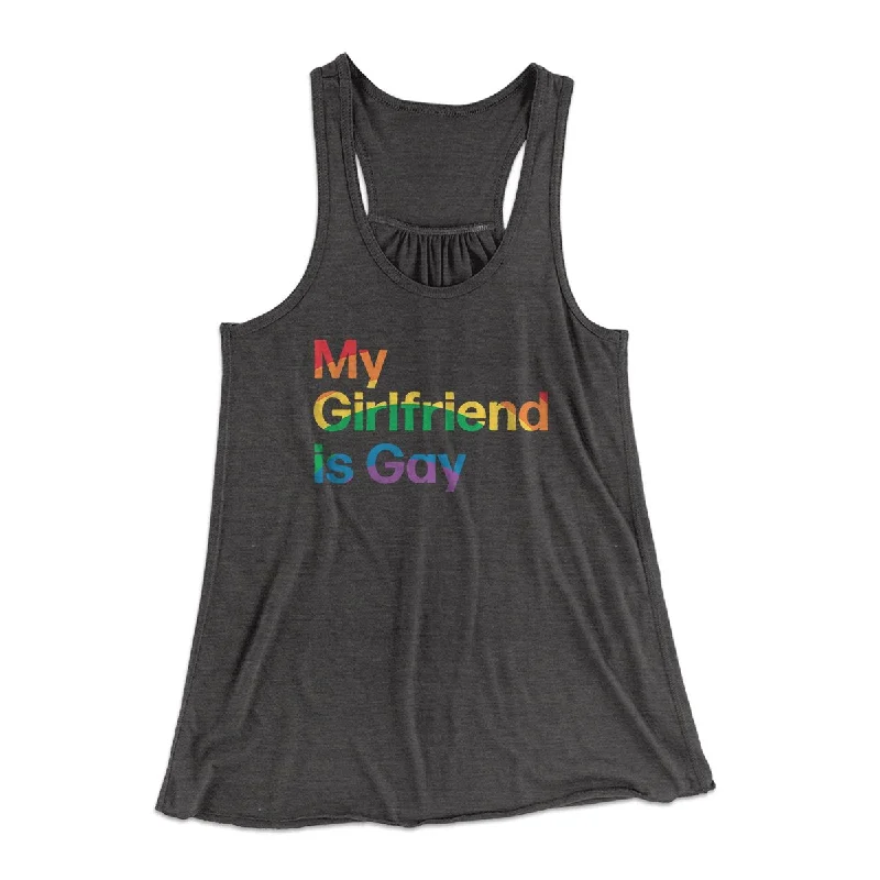 Luxury evening gowns for women-My Girlfriend Is Gay Women's Flowey Tank Top