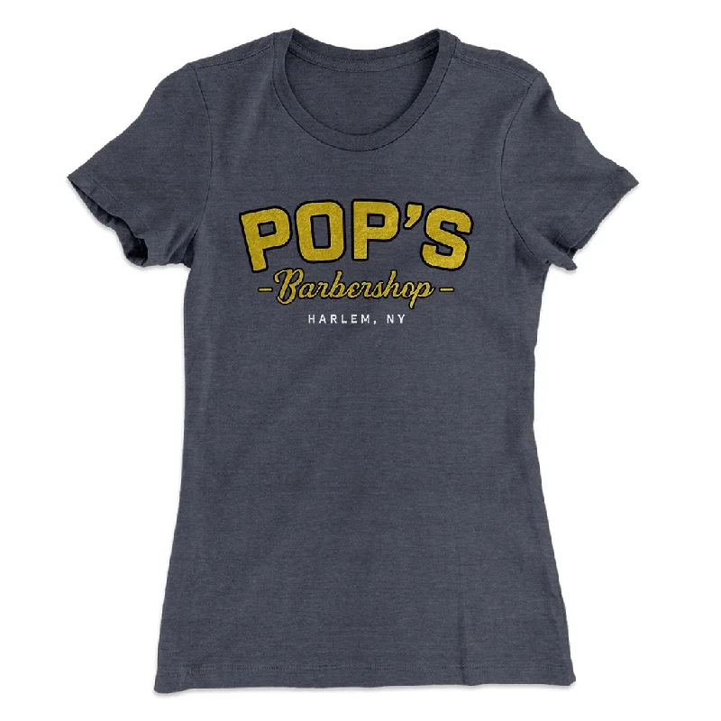 Soft cotton pajamas for women-Pop's Barbershop Women's T-Shirt