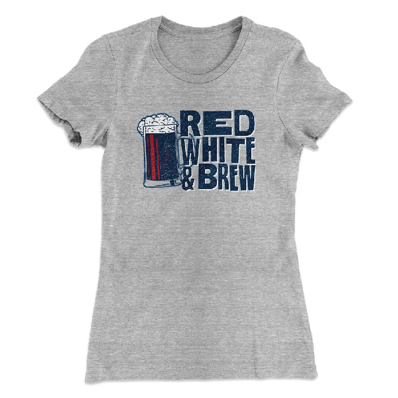 Casual sundresses for summer-Red White And Brew Women's T-Shirt