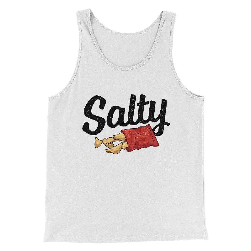 Chic leather pants for women-Salty Chips Funny Men/Unisex Tank Top