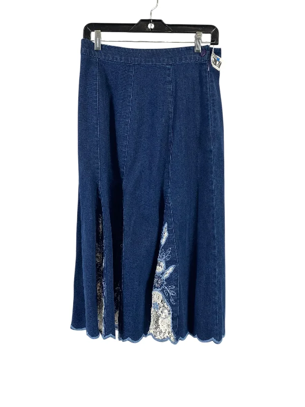 Trendy culottes for women-Skirt Maxi By Choices In Blue Denim, Size: Sp