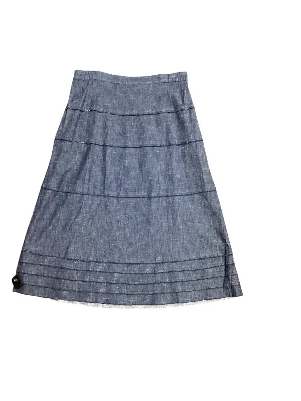 Elegant pencil skirts for work-Skirt Maxi By Denim And Company In Blue Denim, Size: Xl