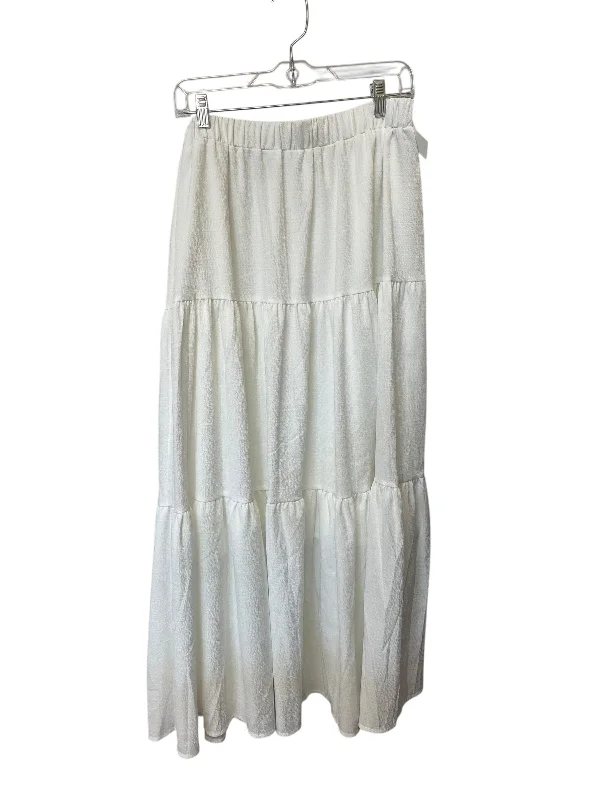 Elegant tailored blazers for women-Skirt Maxi By Shein In White, Size: 1x