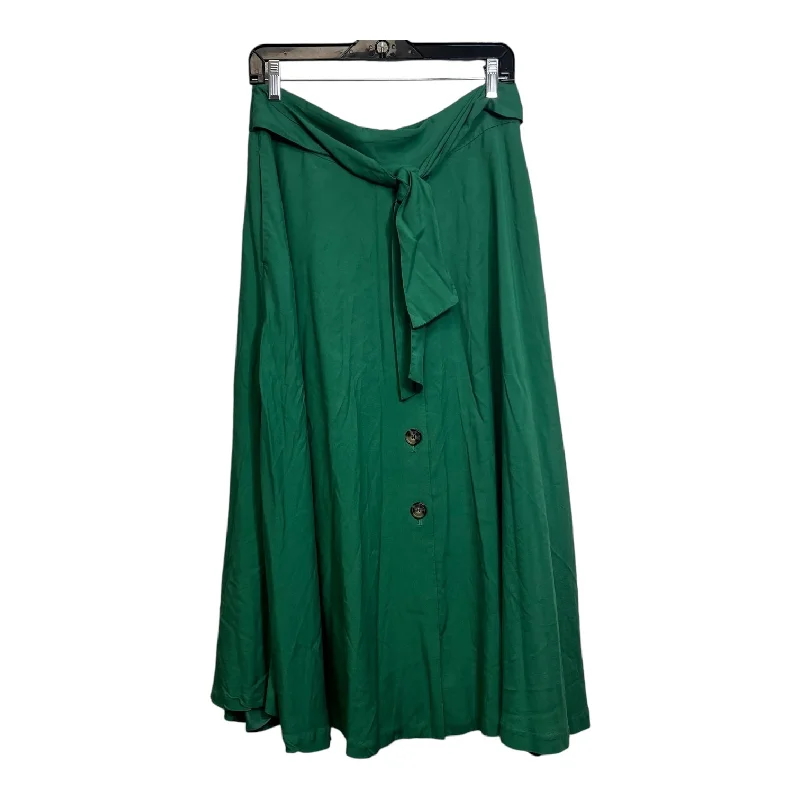 Designer wool skirts for women-Skirt Midi By Ann Taylor O In Kelly Green, Size: 8