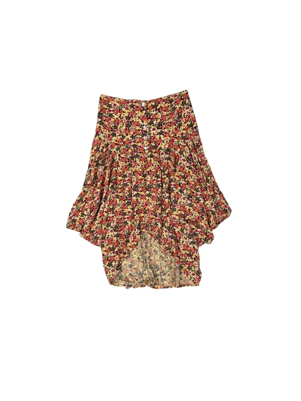 Lightweight cardigans for layering-Skirt Midi By Free People In Floral Print, Size: 4