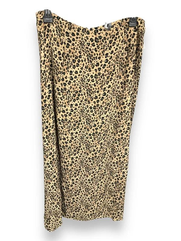 Affordable activewear for women-Skirt Midi By Kasper In Animal Print, Size: 10