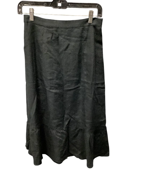 Elegant satin tops for evening-Skirt Midi By Wilfred In Black, Size: 2