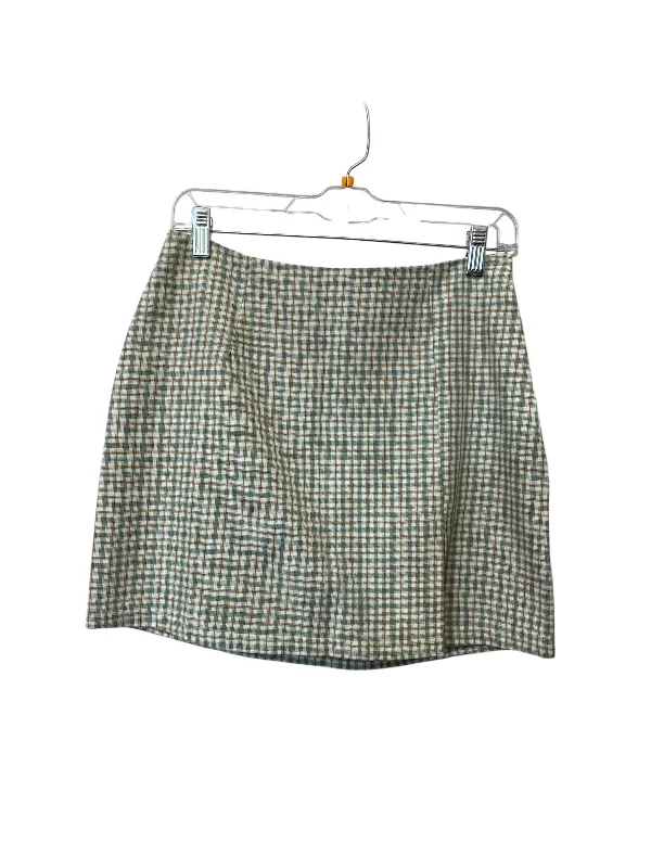 High-waisted trousers for work-Skirt Mini & Short By Cotton Candy In Plaid Pattern, Size: M