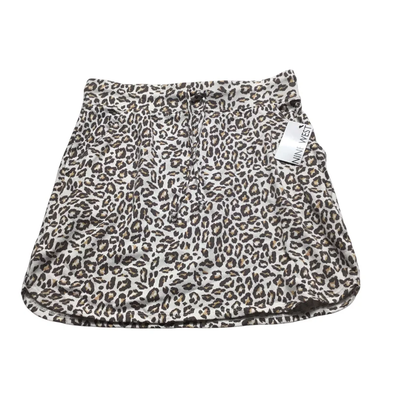 Elegant pencil skirts for work-Skirt Mini & Short By Nine West Apparel In Animal Print, Size: M