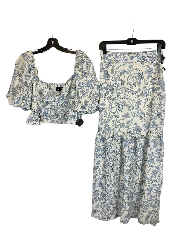 Casual overalls for women-Skirt Set 2pc By Vici In Floral Print, Size: L