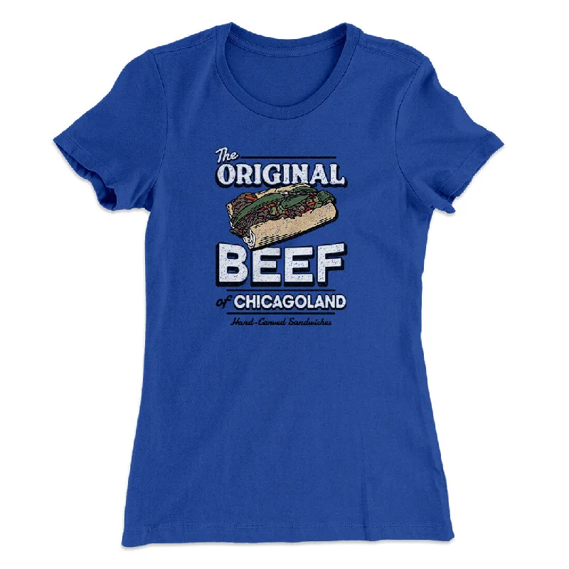 Designer denim shorts for summer-The Original Beef Of Chicagoland Women's T-Shirt