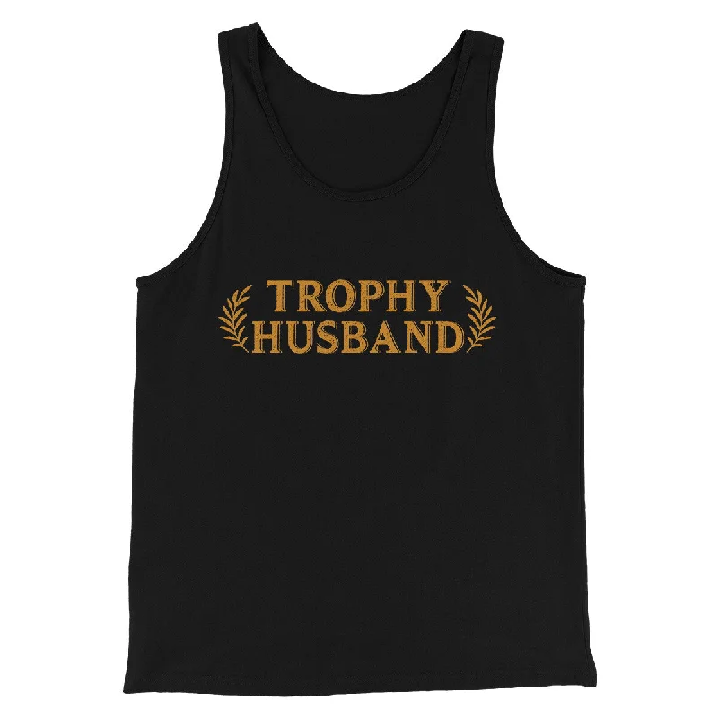 Cozy knit sweaters for winter-Trophy Husband Funny Men/Unisex Tank Top