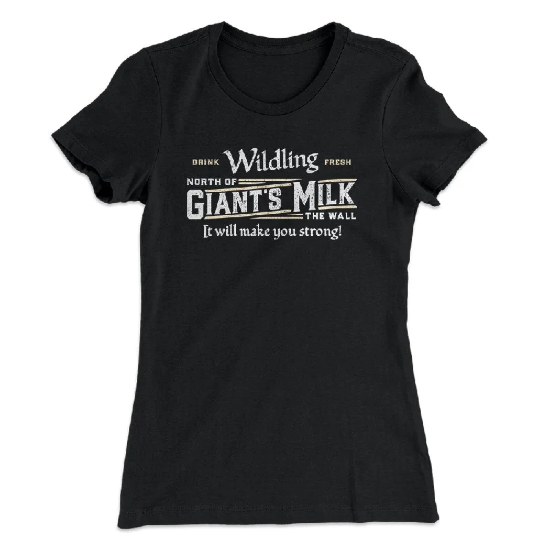 Chic romper dresses for casual wear-Wildling Giant's Milk Women's T-Shirt