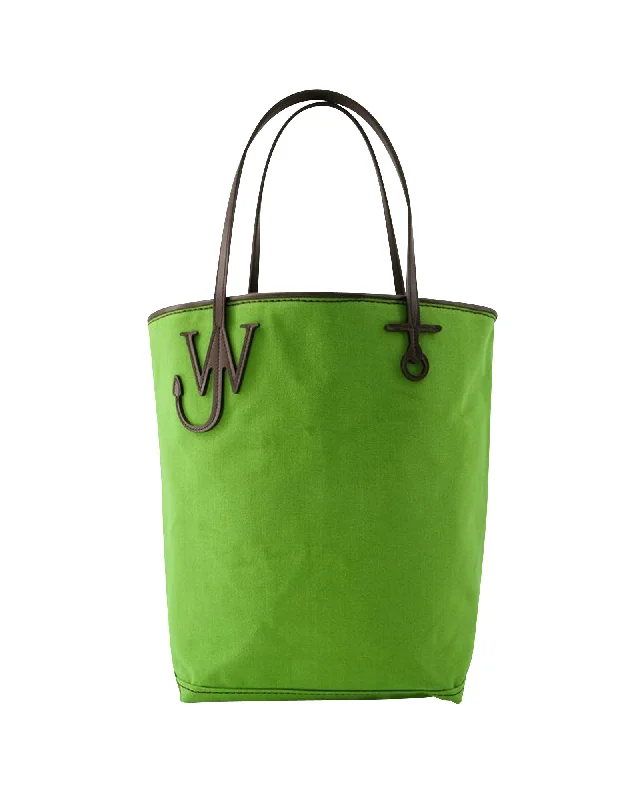 Trendy mini bags with bold prints-Anchor Tall Tote Bag - J.W. Anderson - Canvas - Green/Brown