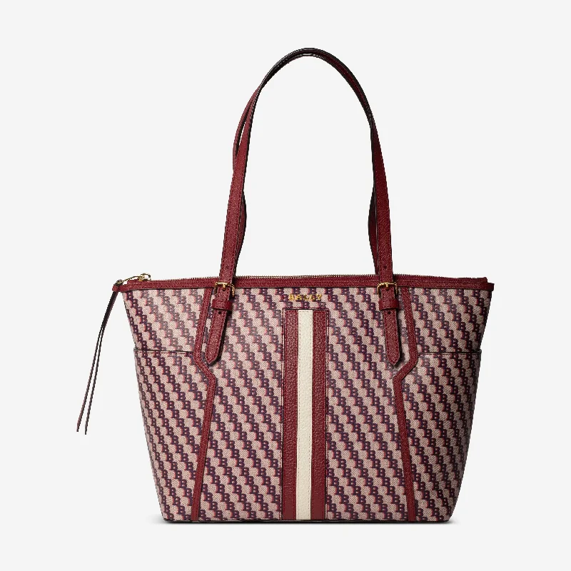 Structured satchel bags for professionals-Bally Samirah Ladies 6232740 Multired Textile Tote Bag