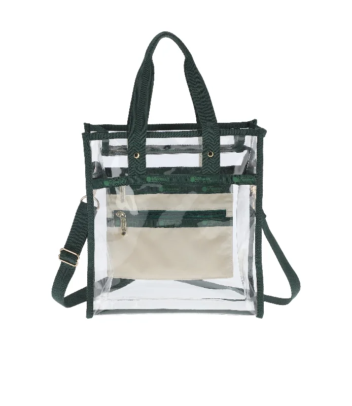 Designer top-handle bags for luxury-Clear Small North/South Tote