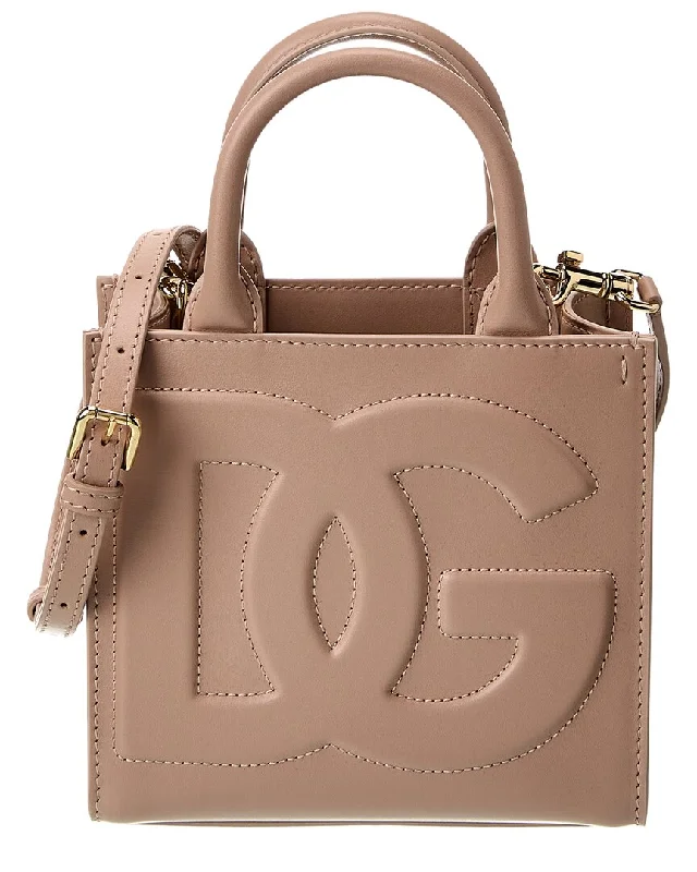 Lightweight nylon bags for commuting-Dolce & Gabbana DG Daily Mini Leather Shopper Tote