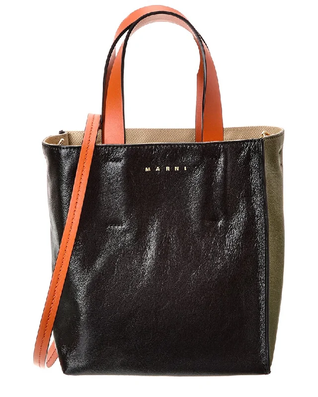 Designer saddle bags for fashion lovers-Marni Museo Mini Soft Leather Tote