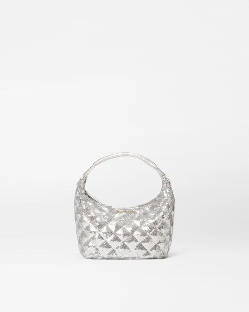 Compact satchel bags with straps-Mini Hobo Ice Multi Sequin