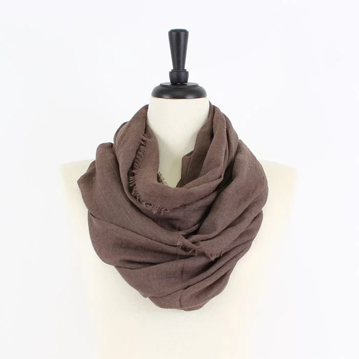 Oversized weekend bags for travel-FA-1352 Solid Color Infinity Scarf