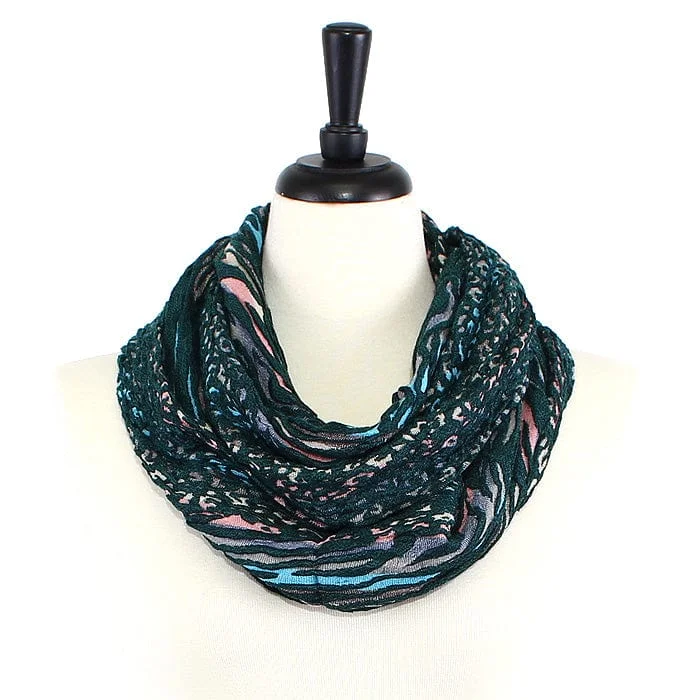 Lightweight nylon bags for commuting-XP8-G Zebra Print Infinity Scarf