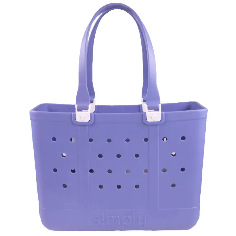 Designer evening bags with pearl details-Simply Tote In Iris