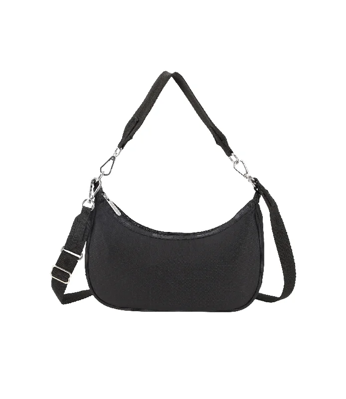 Soft leather saddle bags for casual use-Small Convertible Hobo