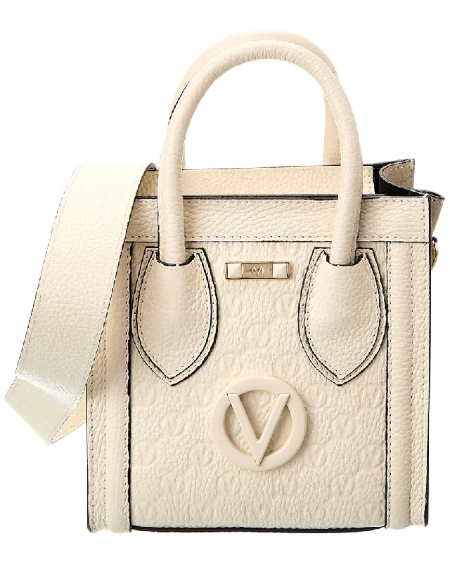 Small leather purses with zipper pockets-Valentino by Mario Valentino Eva Dollaro Monogram Leather Tote