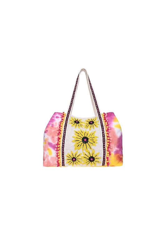 Designer crossbody bags with fringe-Women's Sassy Sunflower Tote Bag In Floral