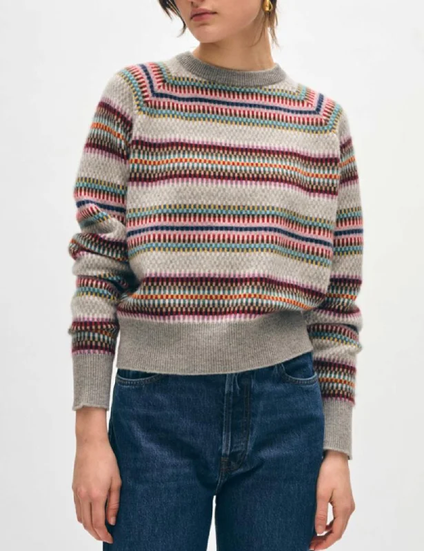 Designer wool skirts for women-W+W Striped Sweatshirt