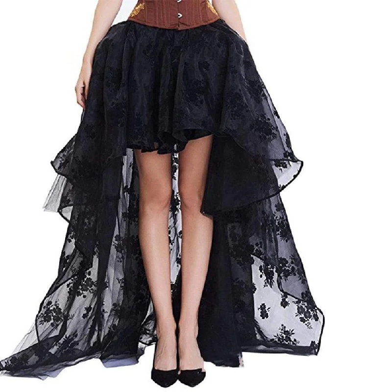 Vintage denim skirts for casual wear-Women's Gothic Lace High/low Skirts