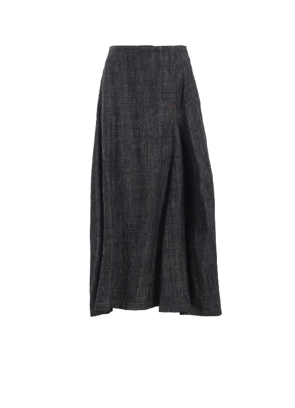 Affordable leggings for everyday use-【12/13 12:00(JST) Release】8OZ DENIM PANEL TUCKED FLARE SKIRT